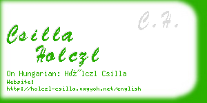 csilla holczl business card